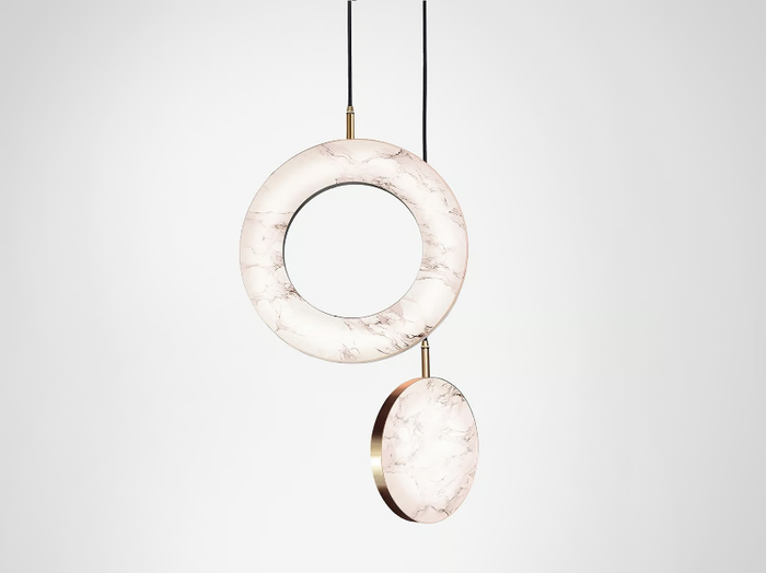 ROSA RING 2 - LED marble pendant lamp _ Marc Wood Studio